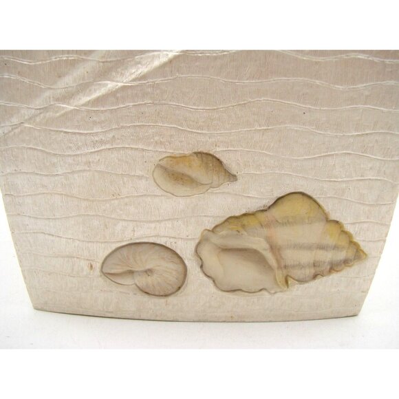 Croscill Tissue Box Cover Opalescent Beach Haven Hand Painted Shells Resin Decor - Picture 8 of 13